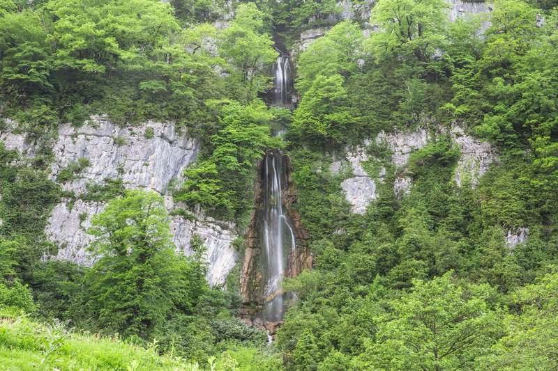Mukhura Waterfall in summer