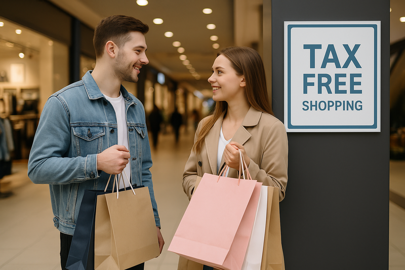 Benefits for tourists in shopping centers.