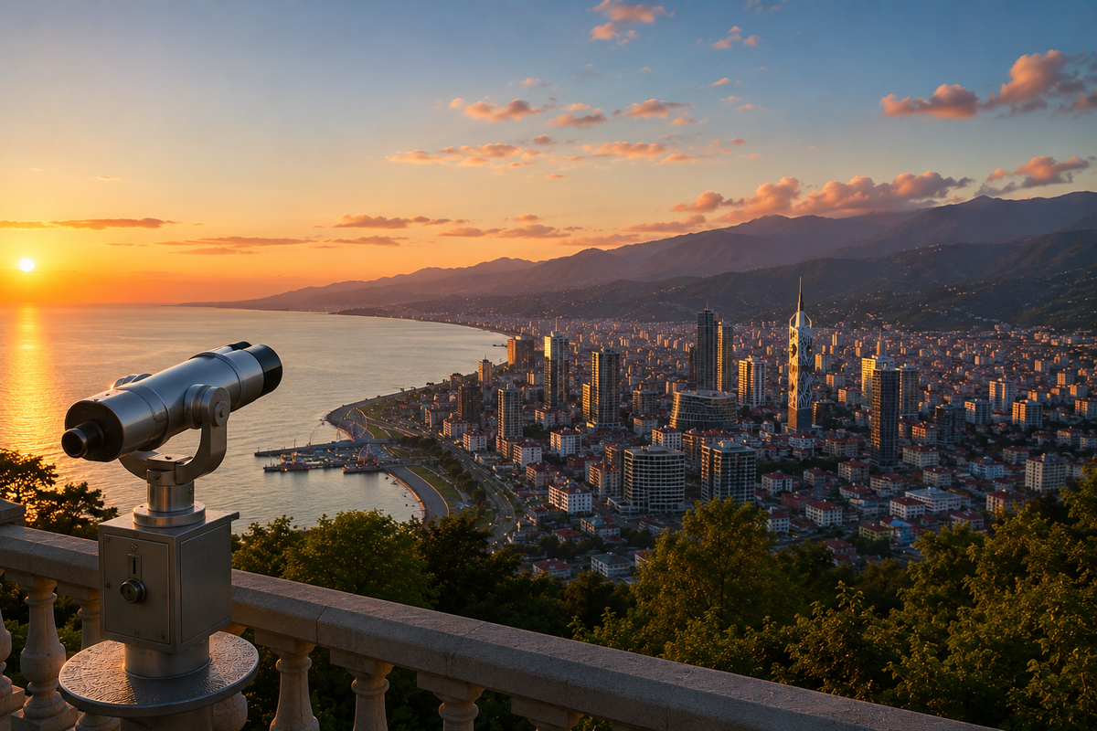 Batumi’s sea, mountains and high-rise skyline create natural and urban viewpoints across the city.
