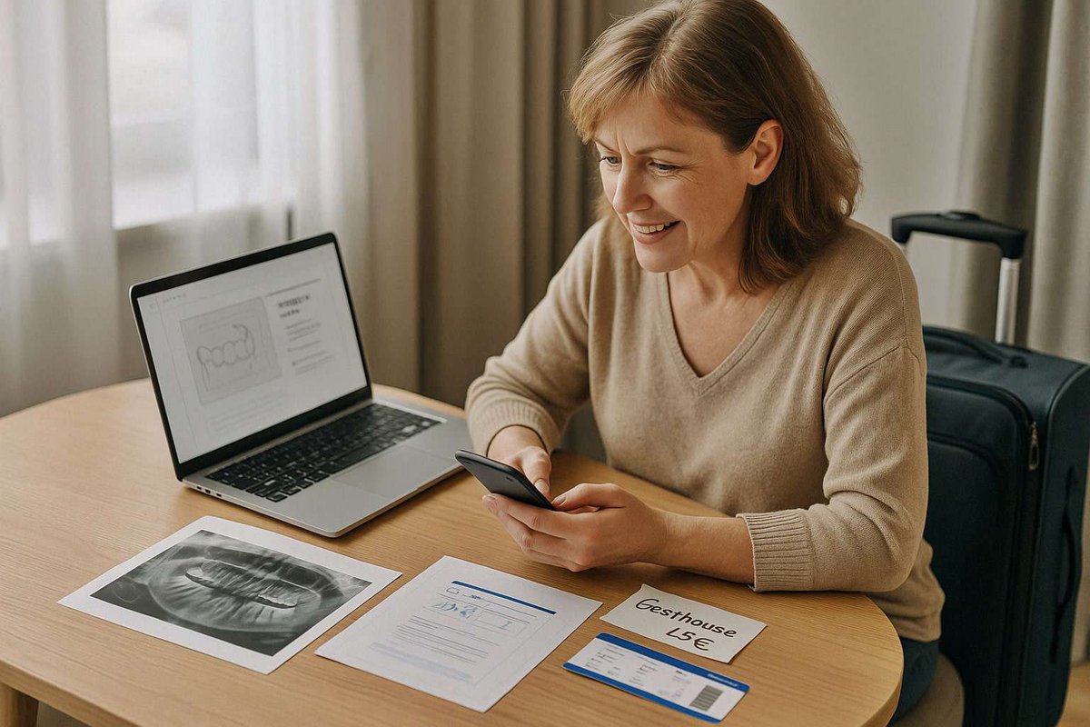 Женщина за столом с ноутбуком