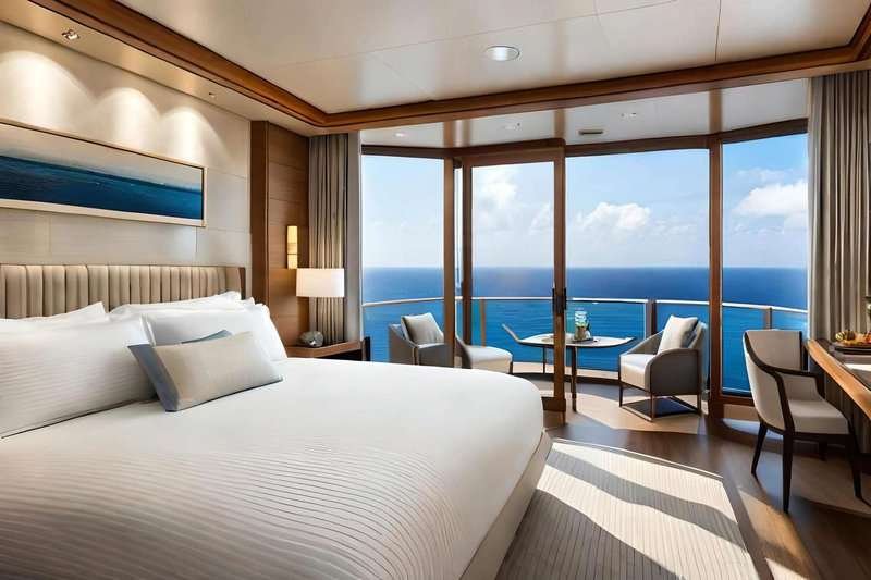 Hotel room with sea view