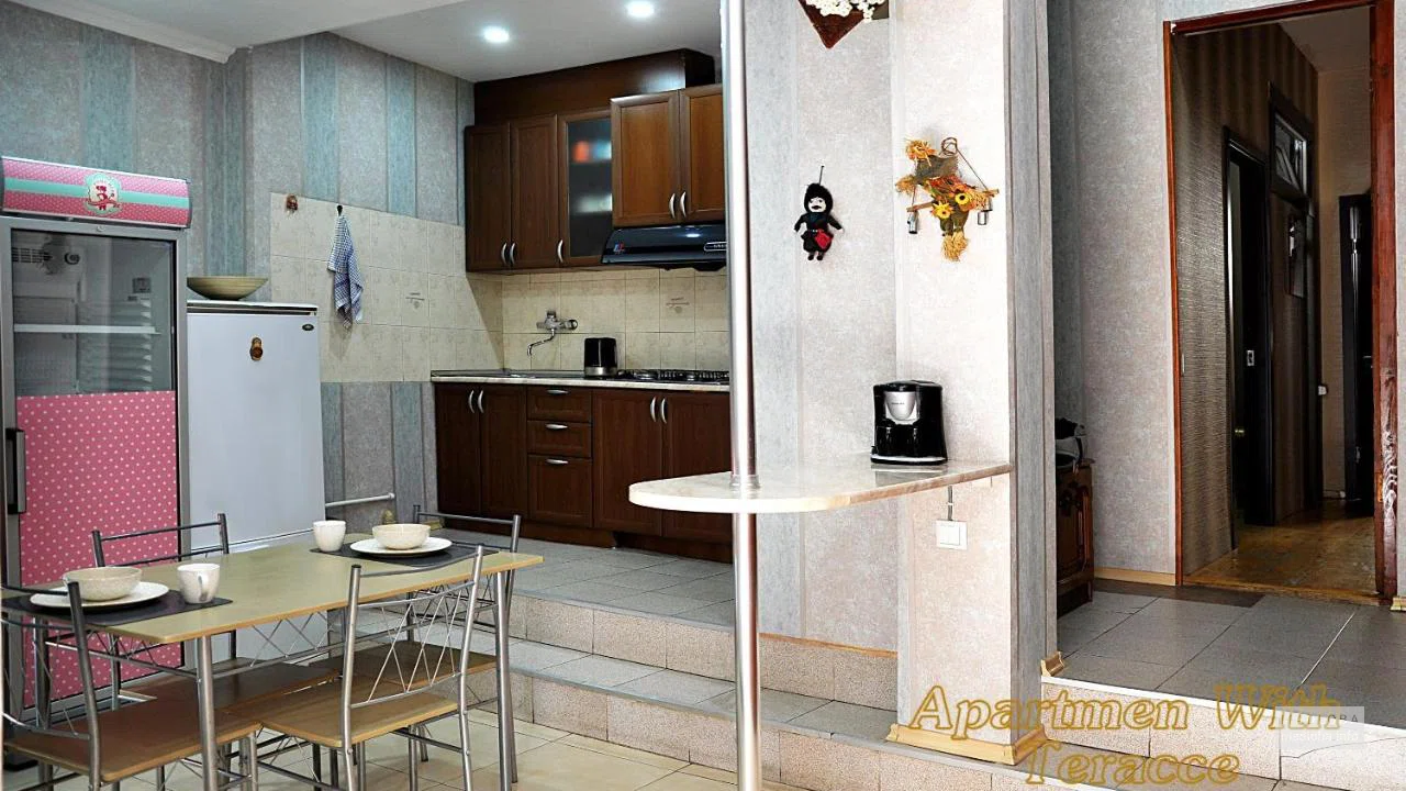 Кухня в апартаментах BFG Suites Leselidze
