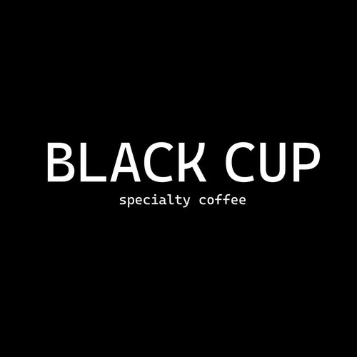 Логотип кофейни Black Cup в Тбилиси
