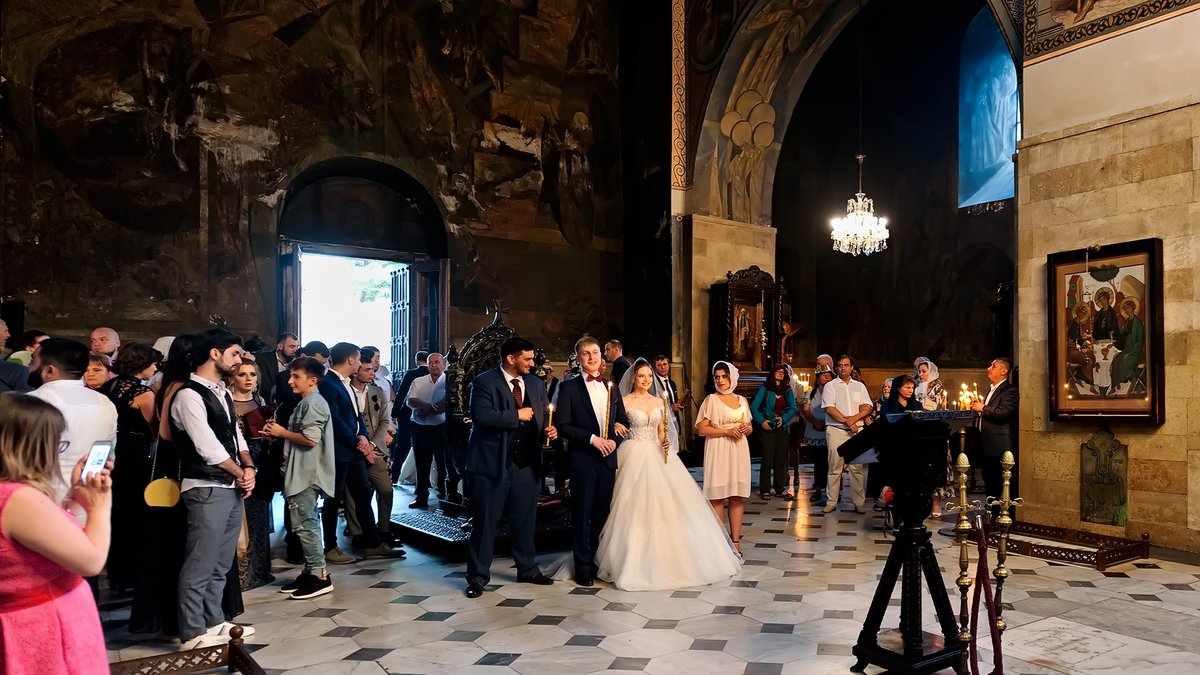 Бракосочетание в Соборе Сиони в Тбилиси