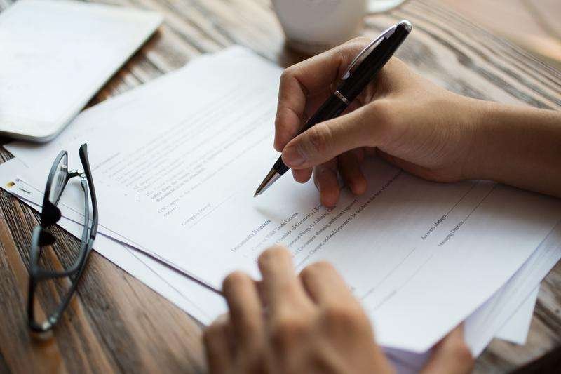 Documents on the table