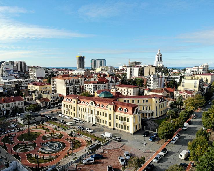 Вид на площадь города Грузии