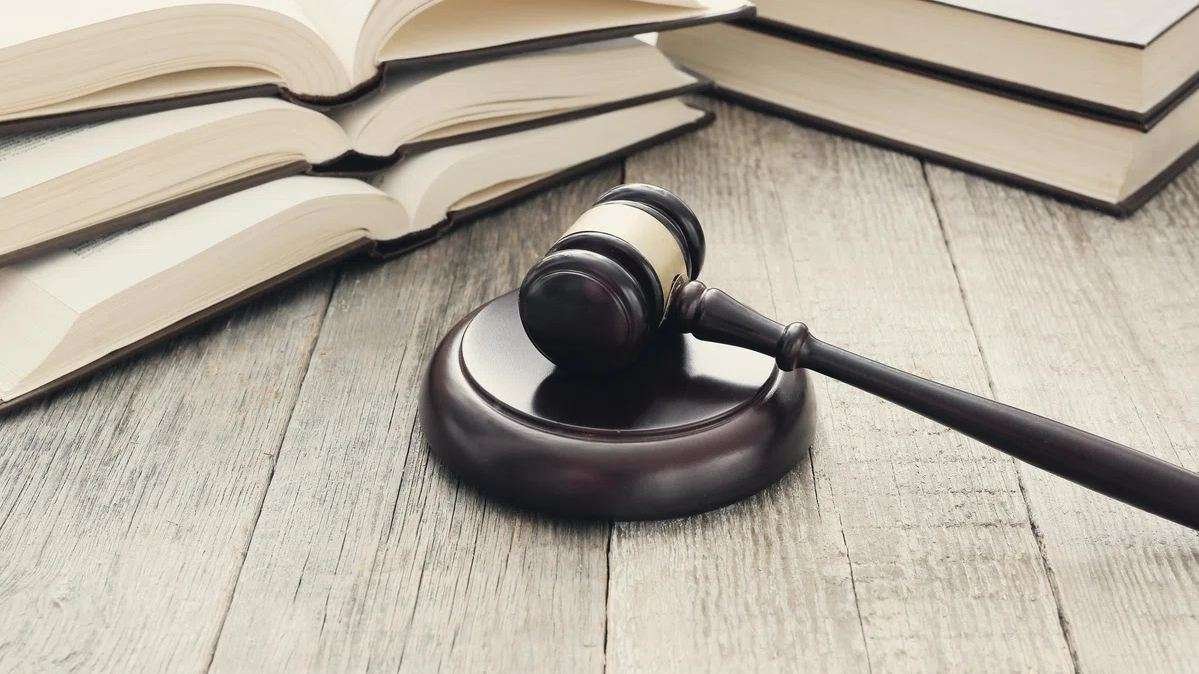 court hammer and books judgment and law concept