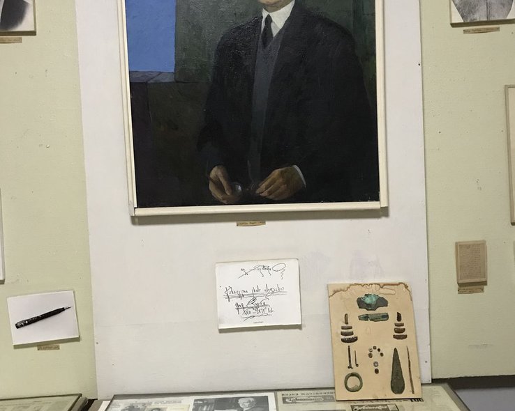 Портрет учёного Иванэ Джавахишвили в музее Грузии