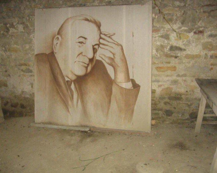 Портрет поэта в доме-музее Георгия Леонидзе в Тбилиси