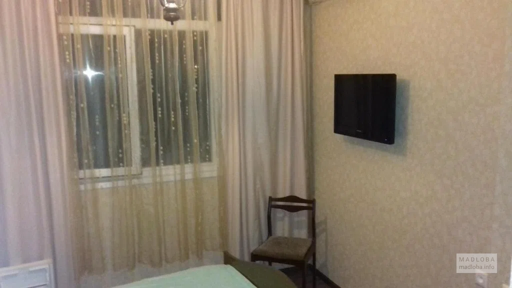 The interior of the hotel room