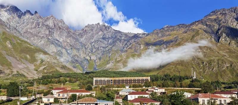 View of the hotel in Stepantsminda