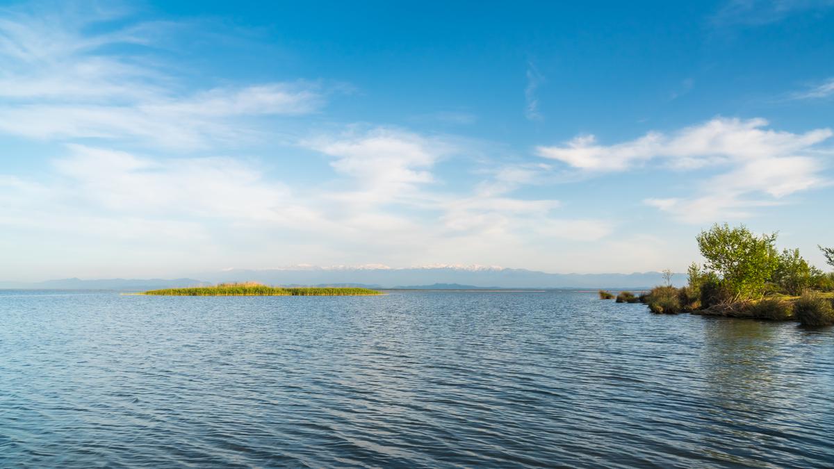 Островки на озере Палеостоми в Поти