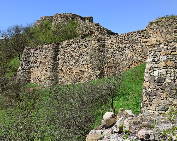 Руины базальтовой стены музея-заповедника Дманиси