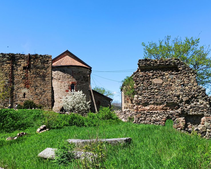 Руины городских стен Дманиси в Грузии