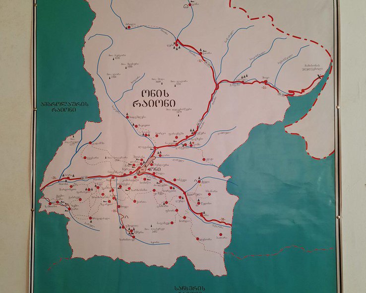 Карта, представленная в краеведческом музее в Тбилиси