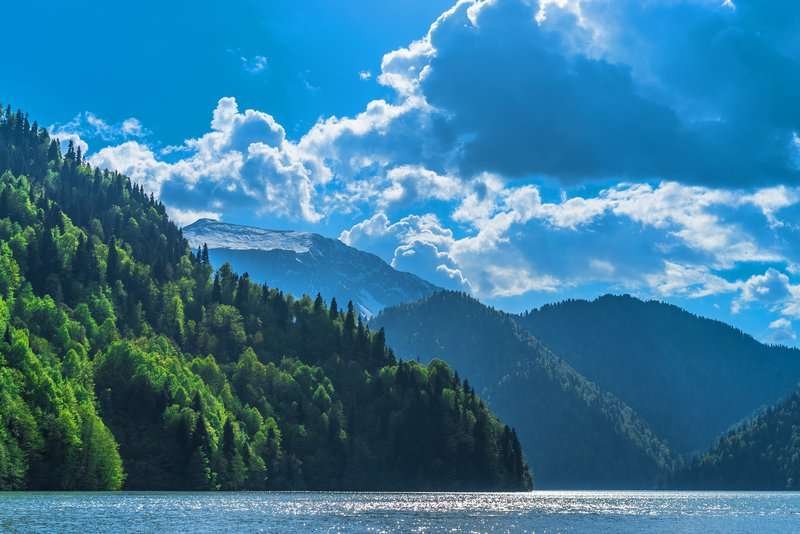 Mountains lake