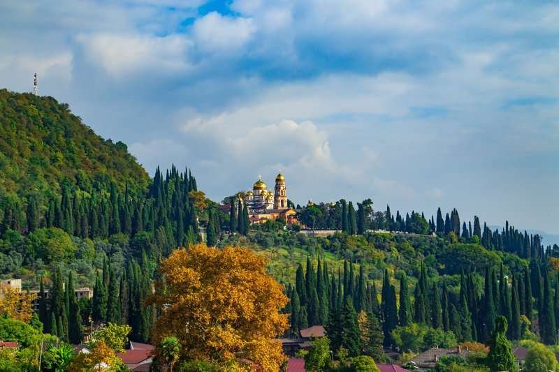 New Athos Monastery in Abkhazia in autumn