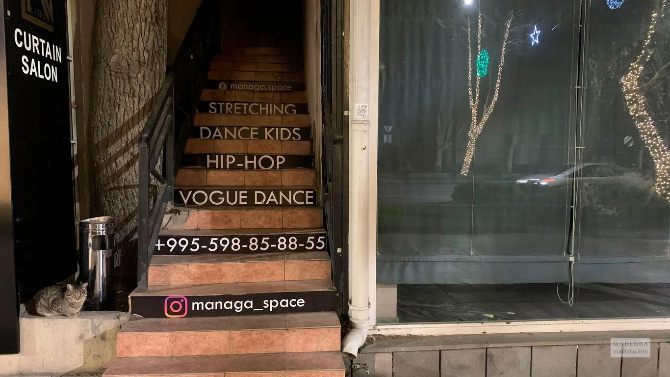 Лестница в танцевальную школу Манага Спейс