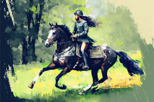 messenger on horseback