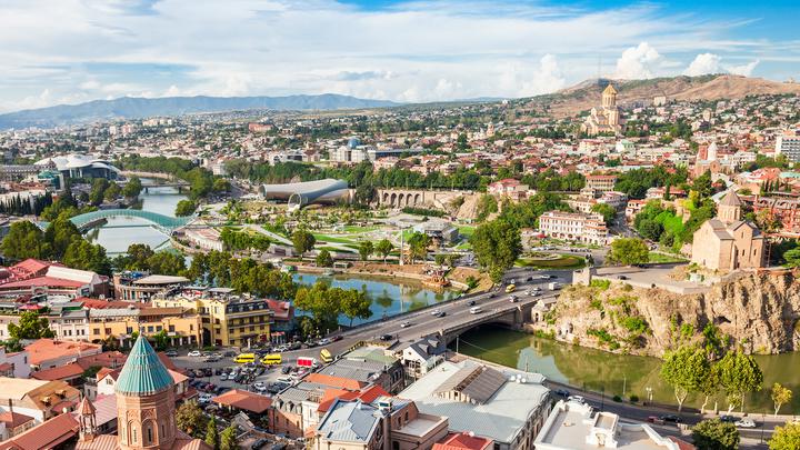 Metekhi Bridge in the old district of Tbilisi