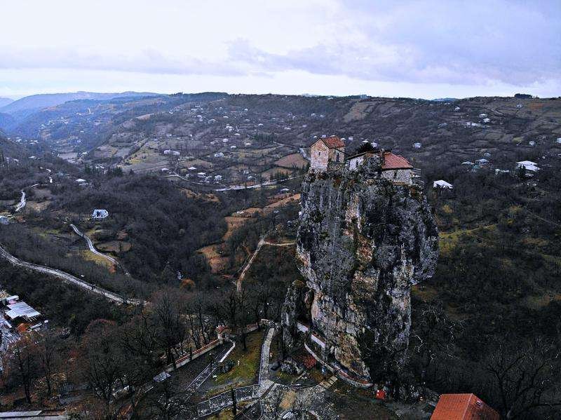 Katskhi Pillar is a monastery near the village of Katskhi.