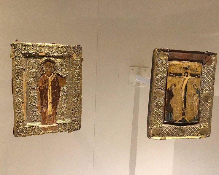 Иконы, представленные в музее истории в Сванети