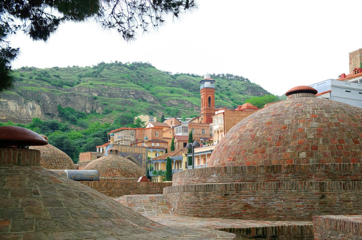 old sulfur baths abanotubani old town tbilisi