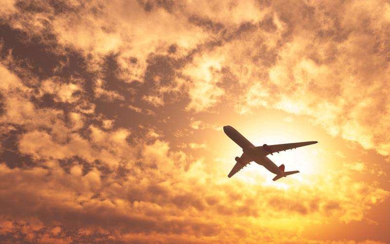 Plane in the sky
