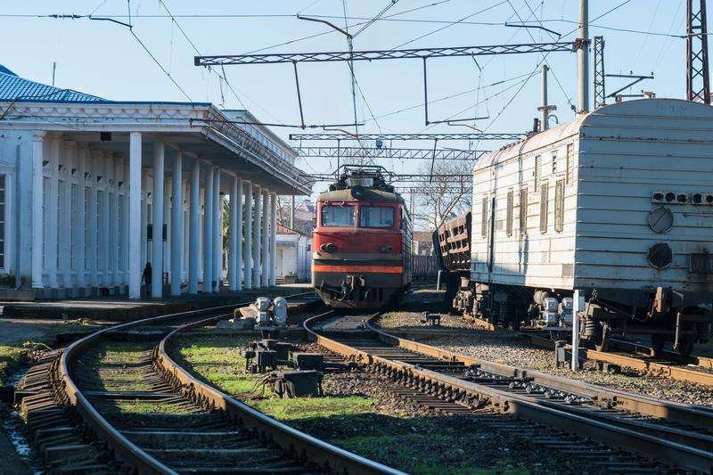 A train at the station in Poti