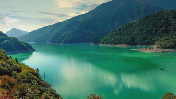 Inguri River and Jvari Reservoir