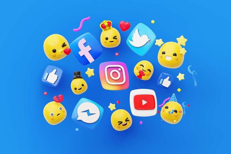emoticons and social media icons