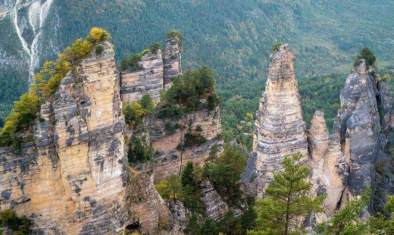 The Sairme natural pillars in Georgia's Lechkhumi region