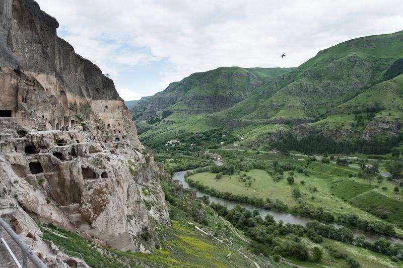 Vardzia cave monastery from Mount Erusheti