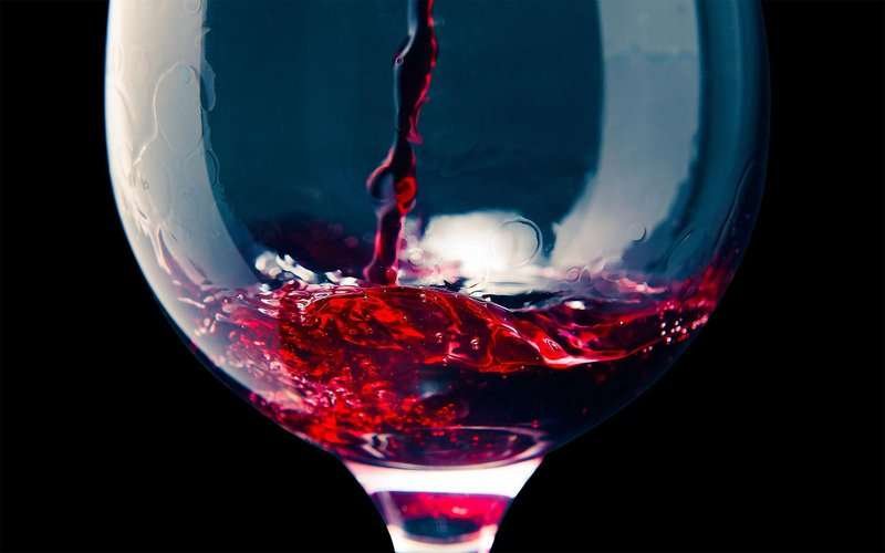 red wine in a glass