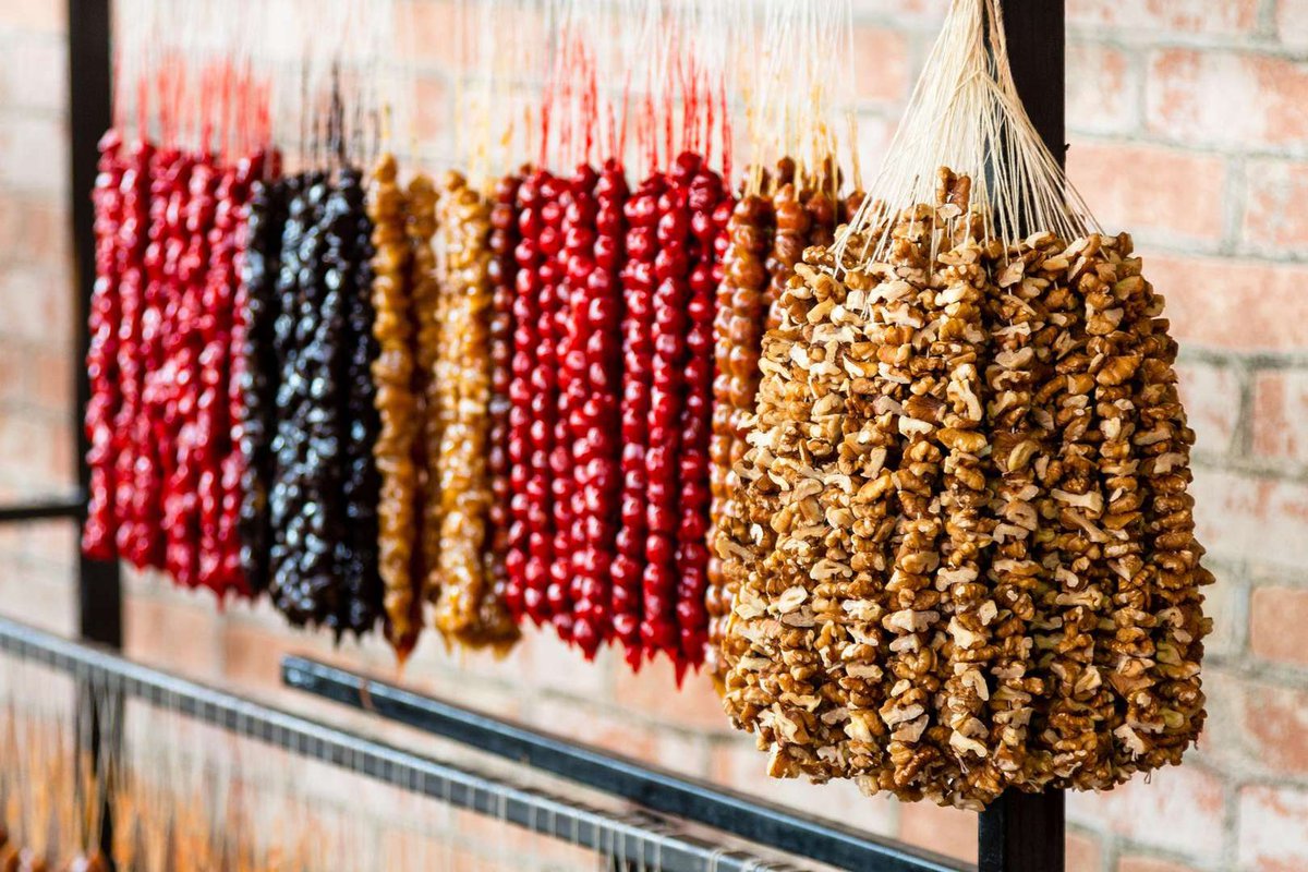 Traditional Georgian sweet churchkhela