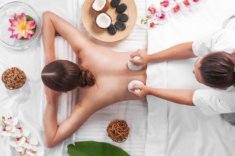A girl on a SPA massage procedure