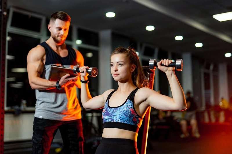 the instructor helps you train