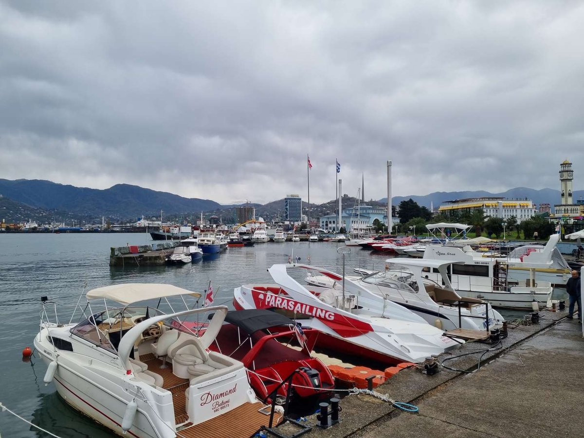 yachts at the Batumi pier
