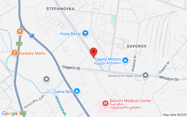 Карта расположения