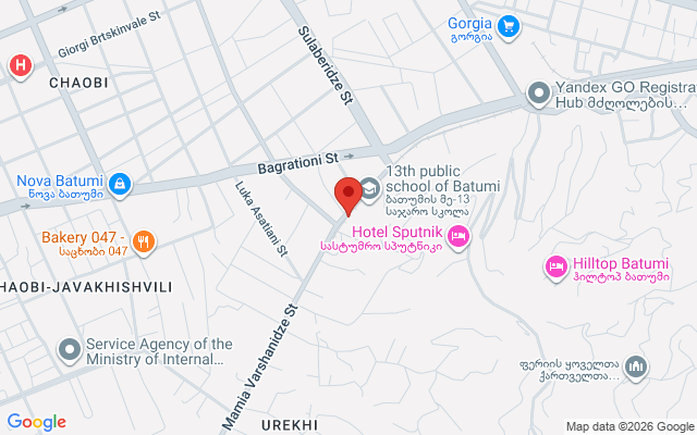 Карта расположения