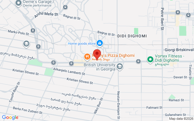 Карта расположения